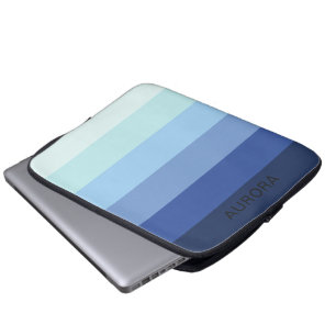Funda Para Portátil Personalizado de degradado motivacional con nombre