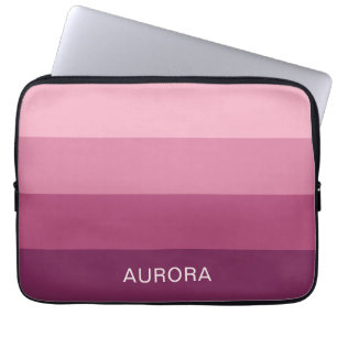 Funda Para Portátil Personalizado de degradado motivacional con nombre