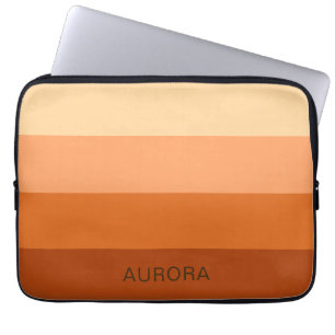 Funda Para Portátil Personalizado de degradado motivacional con nombre