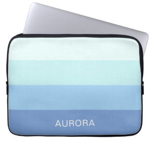 Funda Para Portátil Personalizado de degradado motivacional con nombre