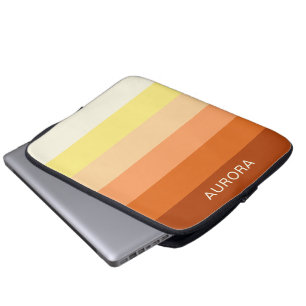 Funda Para Portátil Personalizado de degradado motivacional con nombre