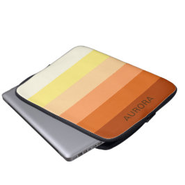 Funda Para Portátil Personalizado de degradado motivacional con nombre