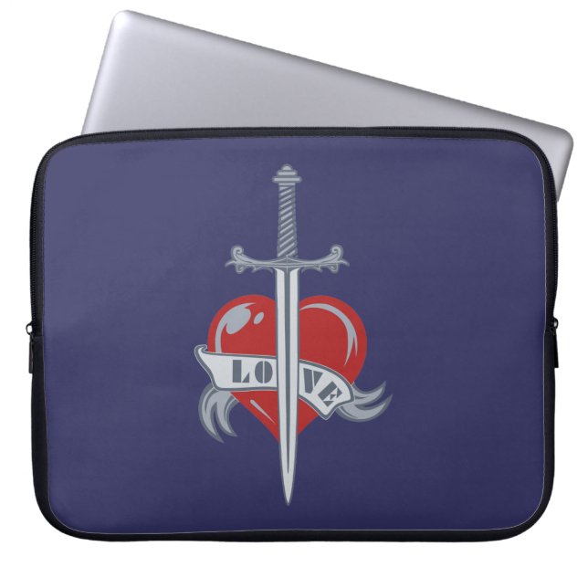 Funda Para Portátil Personalizado de espadas de amor (Frente)