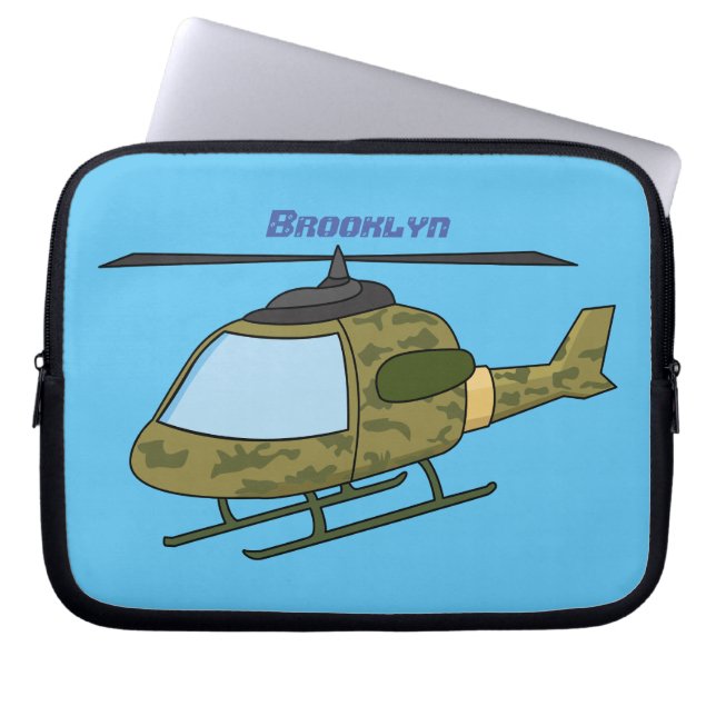 Funda Para Portátil Personalizado de helicópteros de camoflage del ejé (Frente)