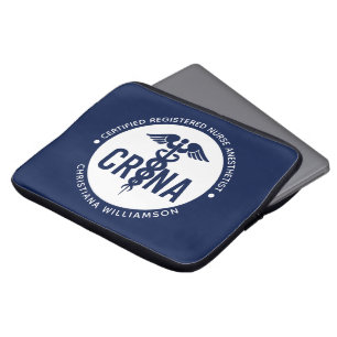Funda Para Portátil Personalizado de la CRNA Certificado de enfermero