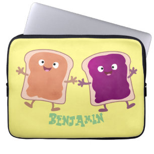 Funda Para Portátil Personalizado de mantequilla de cacahuate y sandwi
