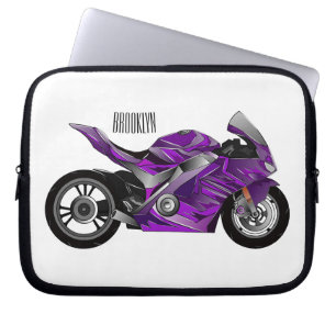 Funda Para Portátil Personalizado de motocicleta Purple