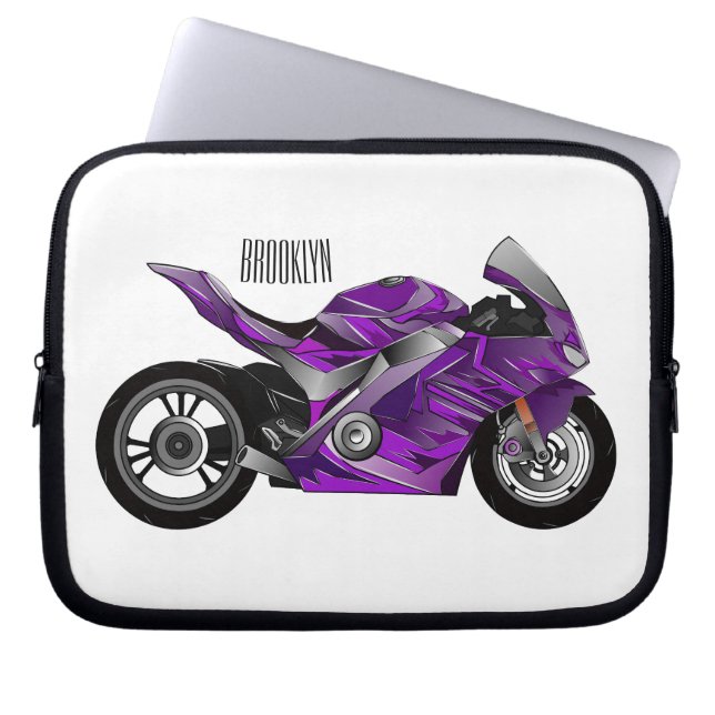 Funda Para Portátil Personalizado de motocicleta Purple (Frente)