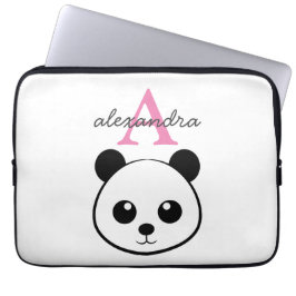 Funda Para Portátil Personalizado de oso panda lindo Monograma