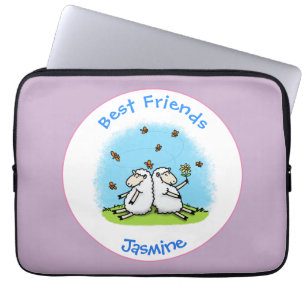 Funda Para Portátil Personalizado de ovejas y mariposas
