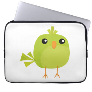 Funda Para Portátil Personalizado de pájaro verde