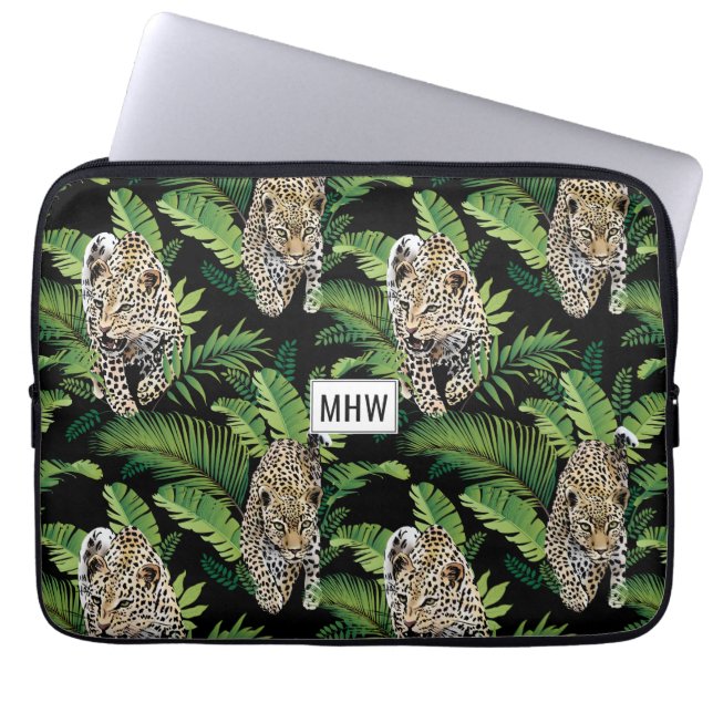 Funda Para Portátil Personalizado de patrones de leopardo Mangas monog (Frente)
