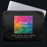 Funda Para Portátil Personalizado de plantilla simple moderno Aquí<br><div class="desc">Personalizado Subir Logotipo De Negocio Moderno Y Blanco Moderno Modelo Elegante Bolsa Electrónica / Fundas De Tablet Y Portátiles / Funda De Portátil Neoprene De 13".</div>