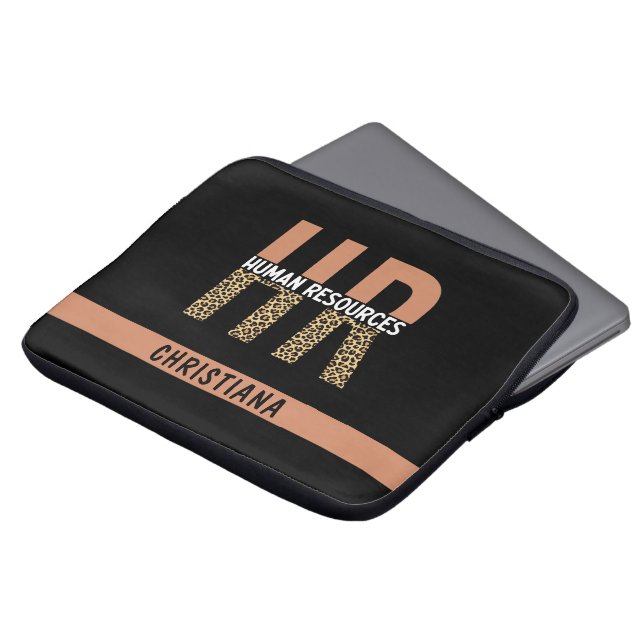 Funda Para Portátil Personalizado de Recursos Humanos Leopard Imprimir (Superior anverso)