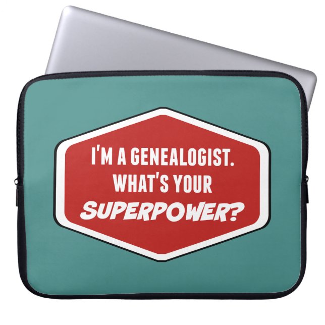 Funda Para Portátil Personalizado de superpotencia genealógica (Frente)