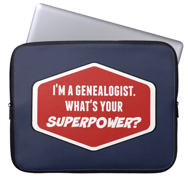 Funda Para Portátil Personalizado de superpotencia genealógica (Frente)