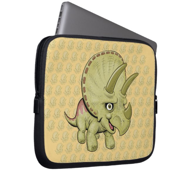Funda Para Portátil Personalizado de Triceratops (Anverso derecho)