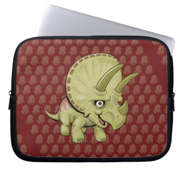 Funda Para Portátil Personalizado de Triceratops (Frente)