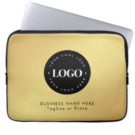 Funda Para Portátil Personalizado del logotipo de Gold y Black Busines