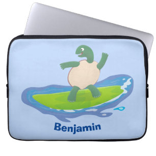 Funda Para Portátil Personalizado divertida de la ola de tortugas