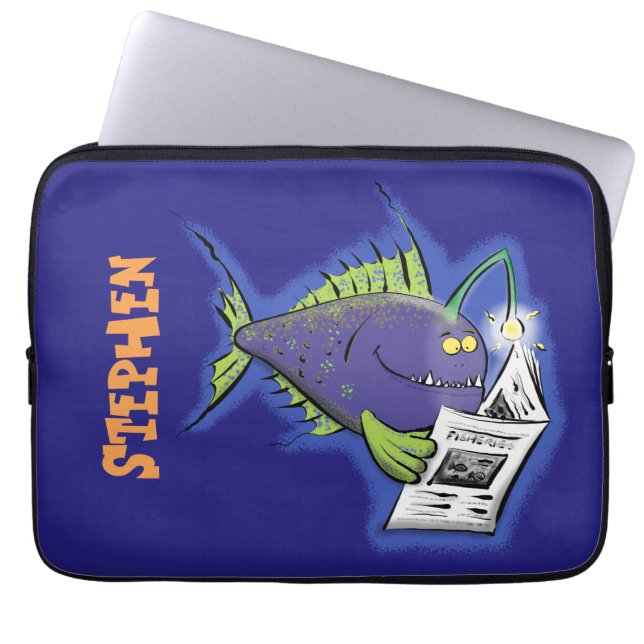 Funda Para Portátil Personalizado divertida de pescados y mariscos (Frente)