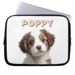 Funda Para Portátil Personalizado Dog Photo & Name Laptop Sleeve