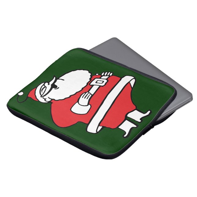 Funda Para Portátil Personalizado educado Jolly Santa Claus Laughs Ho  (Superior anverso)
