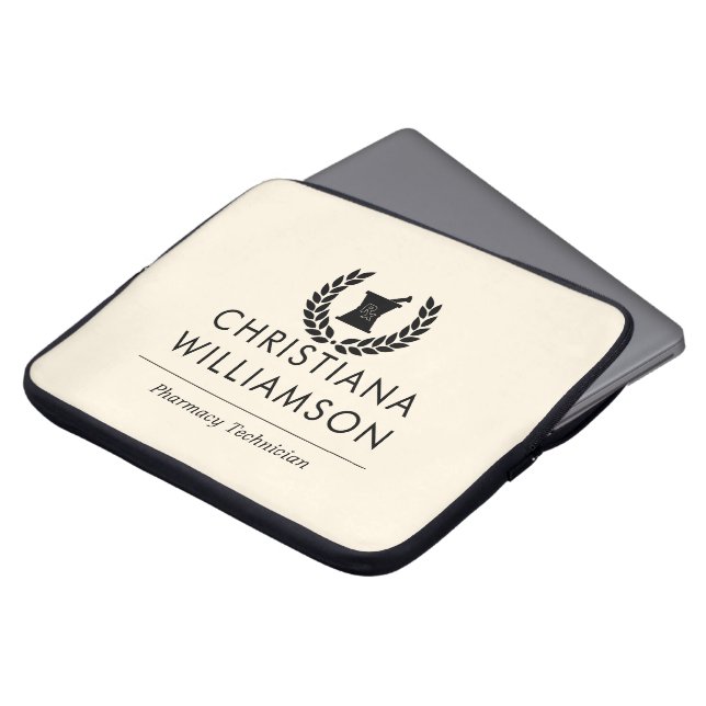 Funda Para Portátil Personalizado Elegante Farmacia Farmacéutica Perso (Superior anverso)