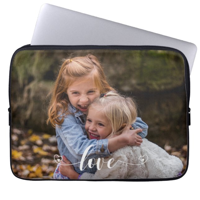 Funda Para Portátil Personalizado Familia Amor Foto manuscrita Persona (Frente)