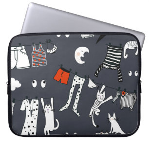 Funda Para Portátil Personalizado lindo dibujado mano ilustrando un pa