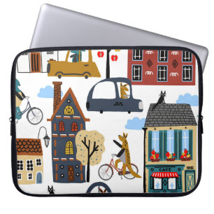 Funda Para Portátil Personalizado lindo dibujado mano ilustrando un pa