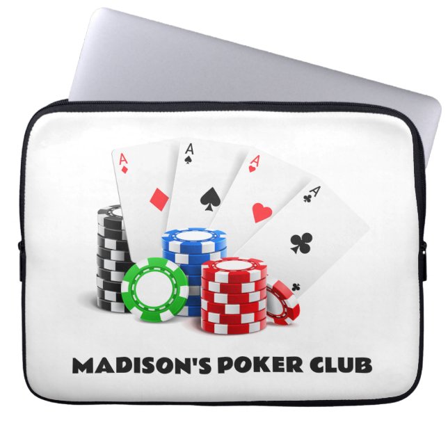 Funda Para Portátil Personalizado Mensajes de texto Poker / Casino (Frente)