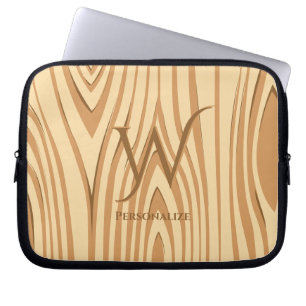 Funda Para Portátil Personalizado personalizado de la madera marrón de