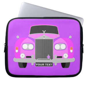Funda Para Portátil Personalizado Pink British clásico coche limusino