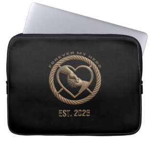 Funda Para Portátil Personalizado Por Siempre Mi Héroe Corazón Padre H