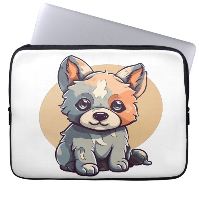 FUNDA PARA PORTÁTIL PERSONALIZADO PUPPY (Frente)