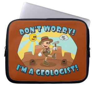 Funda Para Portátil Personalizado retro- ¡No te preocupes! ¡Soy geólog