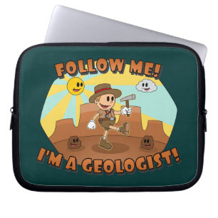 Funda Para Portátil Personalizado Retro- ¡Síganme! ¡Soy geólogo!