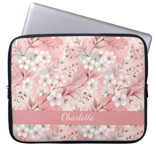 Funda Para Portátil Personalizado Sakura Patrón de flor Rosa