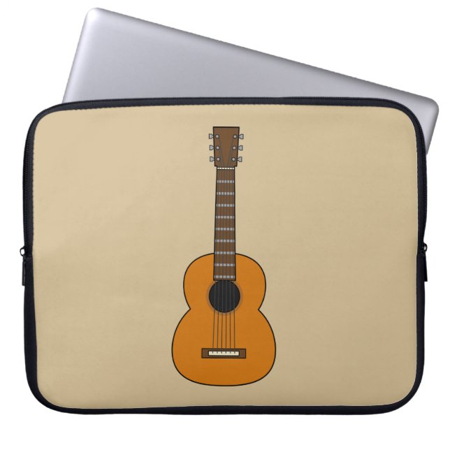 Funda Para Portátil Personalizado simple de guitarra acústica (Frente)