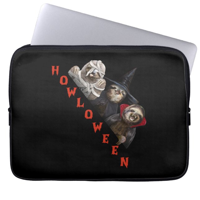 Funda Para Portátil Personalizado Sloth Feliz Gráfico de la camiseta d (Frente)