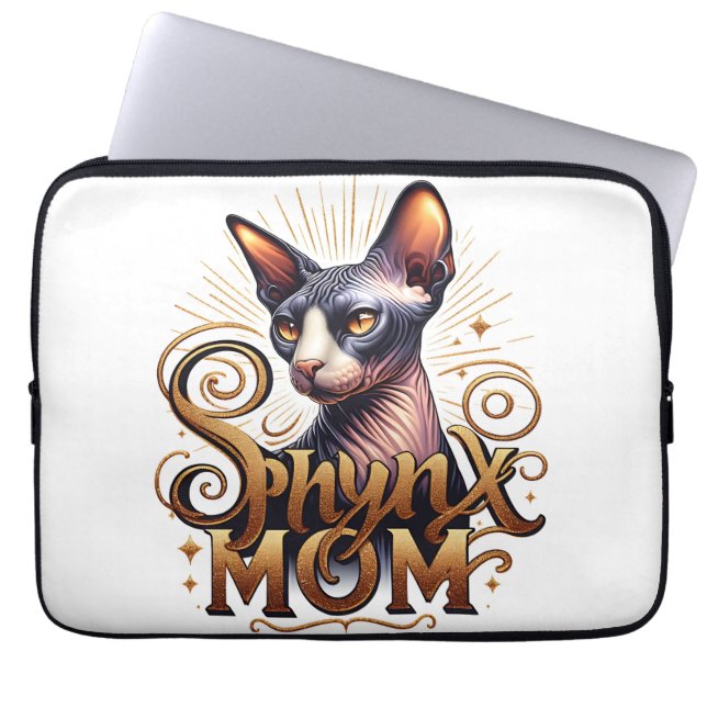 Funda Para Portátil Personalizado Sphynx Gato Madre Funda de portátil  (Frente)