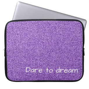 Funda Para Portátil Personalizado texto morado falso purpurina