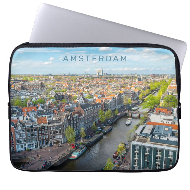 Funda Para Portátil Personalizado Textos Ámsterdam (Frente)