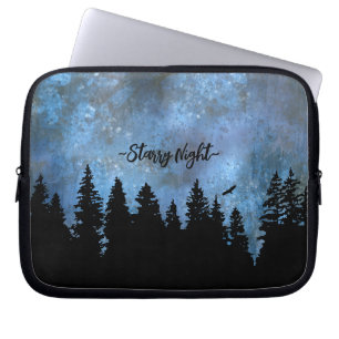 Funda Para Portátil Personalizado Textos Pine Forest Night