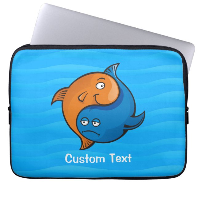 Funda Para Portátil Personalizado Yin Yang Fish (Frente)