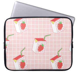 Funda Para Portátil Personalizados de fresa de leche: Patrones jugueto