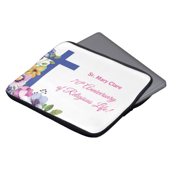 Funda Para Portátil Personalizar, 70 Aniversario Nun Vida Religiosa (Superior anverso)