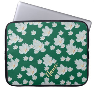 Funda Para Portátil Personalizar Los Floreos En El Verde Del Cazador