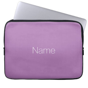 Funda Para Portátil Personalizar Nombre o lavanda de texto elegante bl